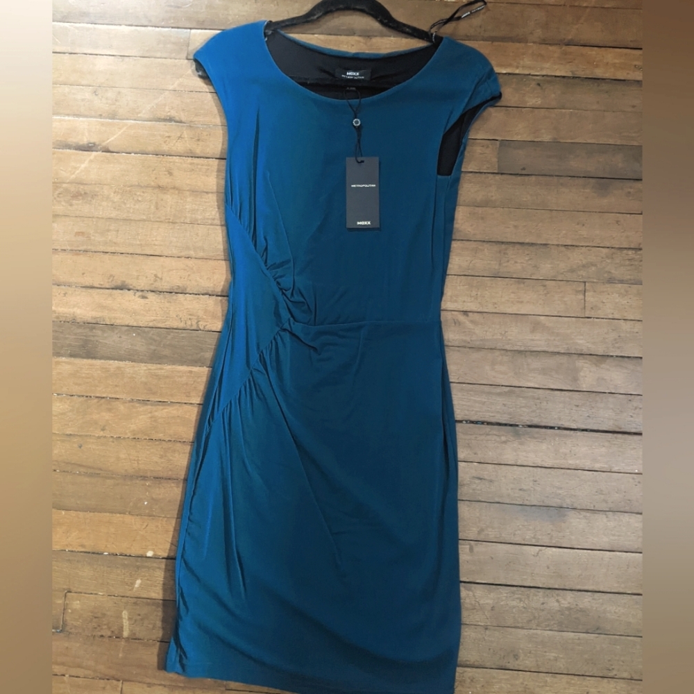 BNWT Y2K VintageTeal Mini Dress (XS) —